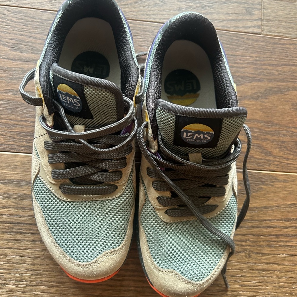 LEMS Women's Athletic Shoes - Gray and Tan